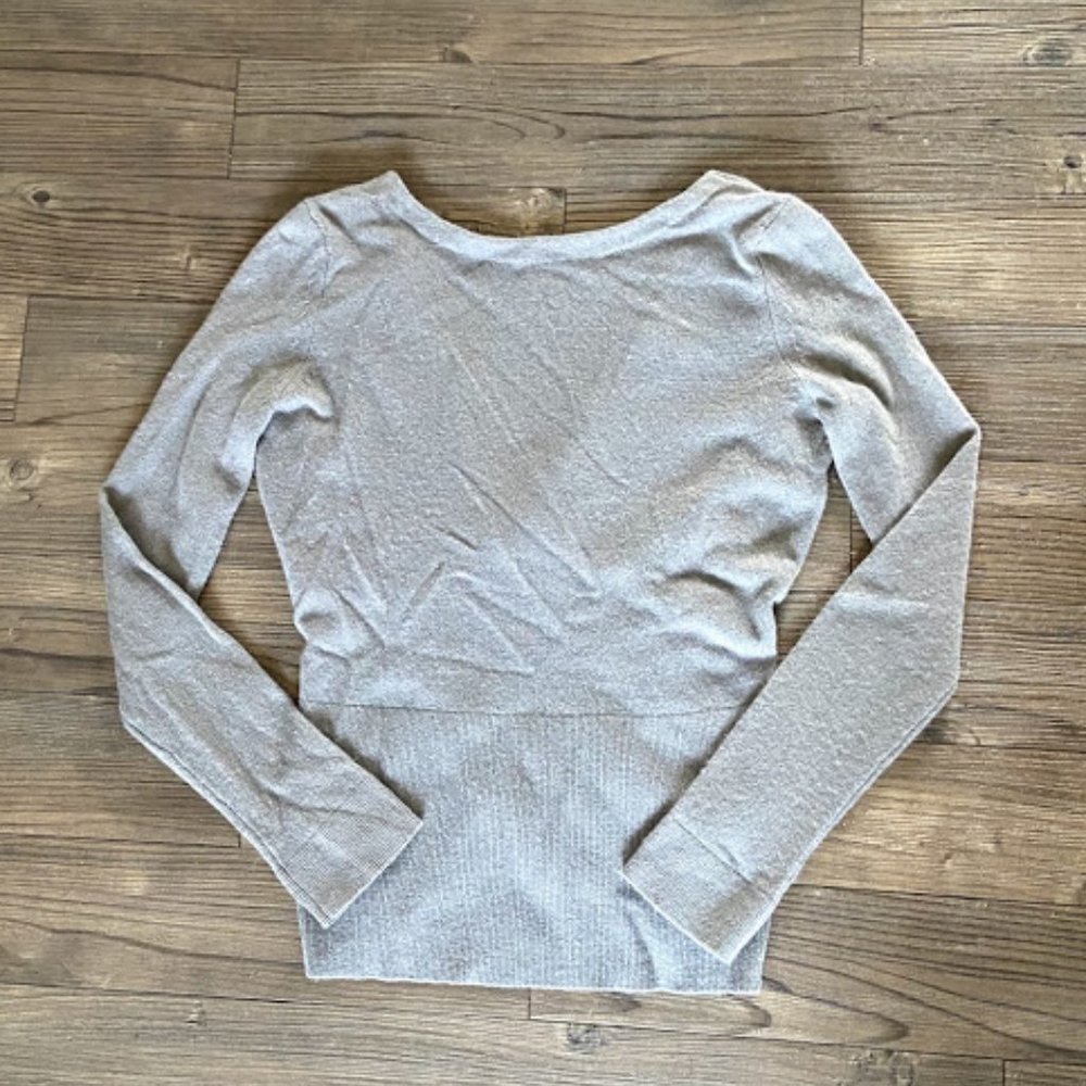 [Halston Heritage] Gray Cashmere Sweater - XS